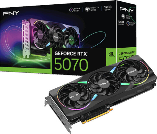 PNY GeForce RTX 5070 Epic X 12GB GDDR7 RAM Grafikkort