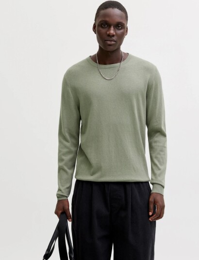 Jack & Jones Jjeemil Knit Crew Neck Noos Khaki green XXL