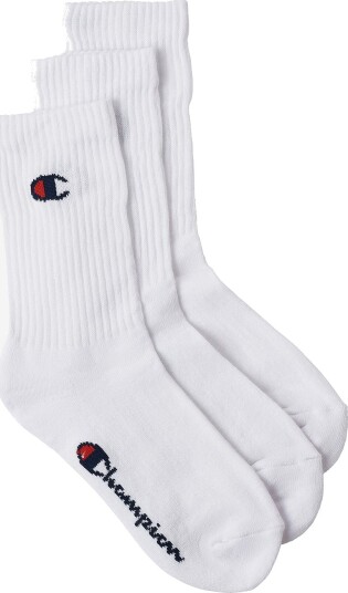 Champion Sokker Crew Socks 3 pakning Hvit