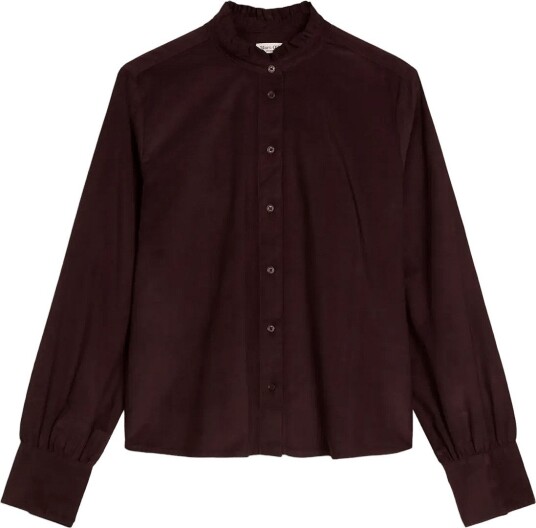 Marc O"Polo Woven Blouse Lsl Solid   BLACK CHERRY   38