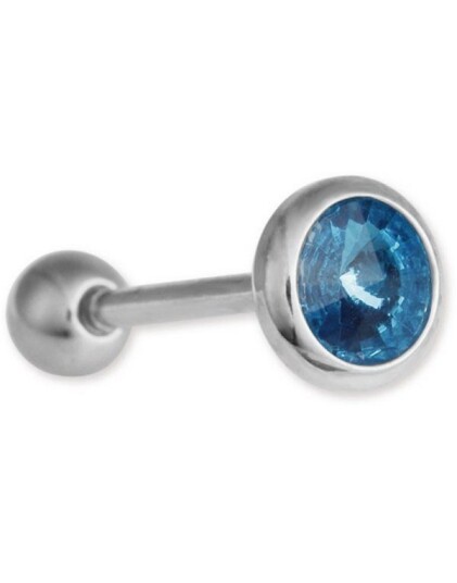 Single Turquoise Diamond Tungepiercing
