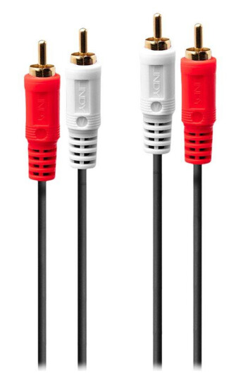 Lindy Lydkabel 3 m - 2 x RCA Gullkontakt