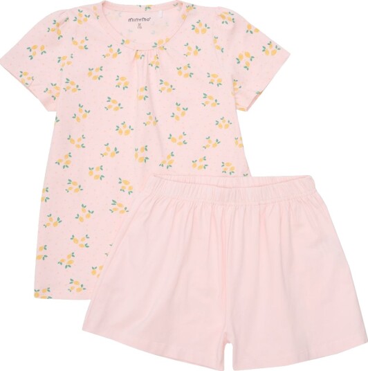 Minymo T shirt+Short Set AOP Rosen Quartz (122 / 7 år)