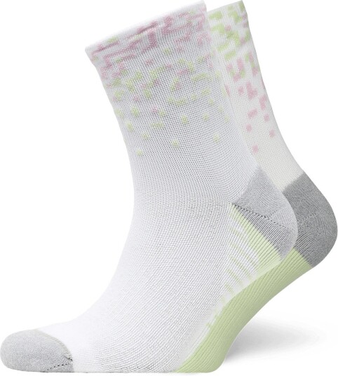 Asics Performance Run Sock Quarter WHITE/HAZY LILAC/GLOW GREEN XL Asics Performance Run Sock Quarter WHITE/HAZY LILAC/GLOW GREEN XL