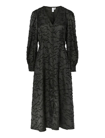 YAS Yaspirana Ls Midi Dress   Black   42