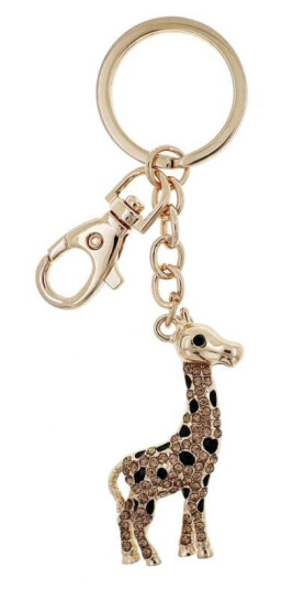 Nøkkelring bag charm sjiraff