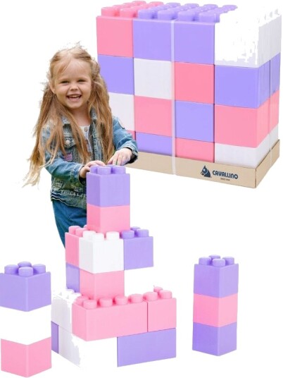Wader XXL byggeklosser i pastellfarger 24 ekstra store klosser Wader XXL byggeklosser i pastellfarger 24 ekstra store klosser