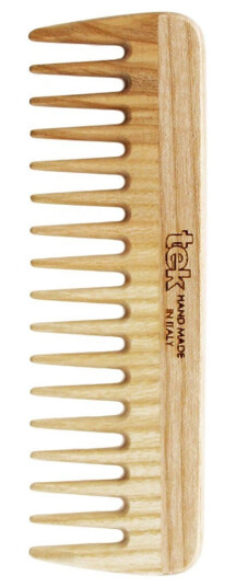Tek Medium Sized Wooden Comb With Wide Teeth