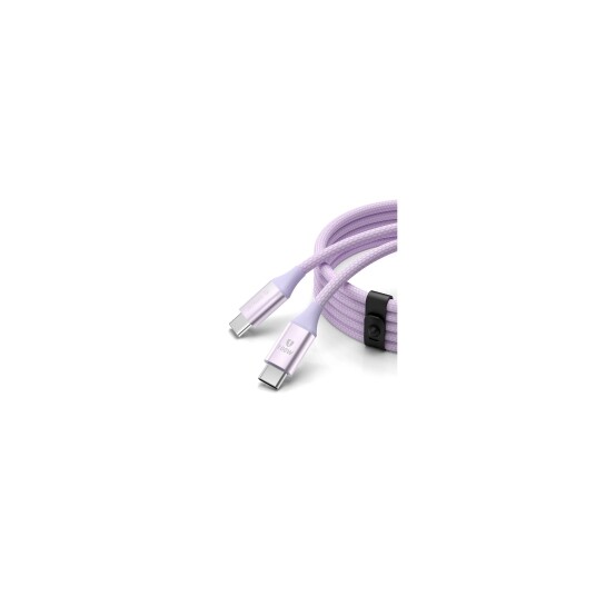 Orico USB-C 100W PD kabel med hardfør nylonvev - 1m - Lilla Orico USB-C 100W PD kabel med hardfør nylonvev - 1m - Lilla