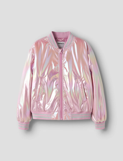name it Nkfmolina Bomber Jacket Shiny Pink 152