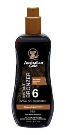 Australian Gold Instant Bronzer Spray Gel With Bronzer SPF6 237ml