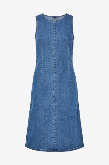 pieces - Denimkjole Pctiffany SL Denim Dress - Blå