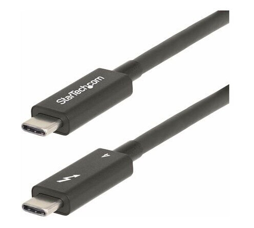 StarTech Thunderbolt 4 Kabel 2m 40Gbps 100W med USB-C Sort