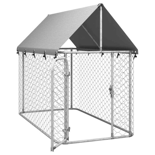 Vidaxl Utendørs Hundegård Med Tak 200X100X150 cm Vidaxl Utendørs Hundegård Med Tak 200X100X150 cm