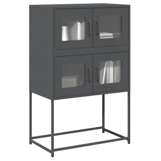 Highboard Antrasitt 68x39x107 cm Stål 8721158371805