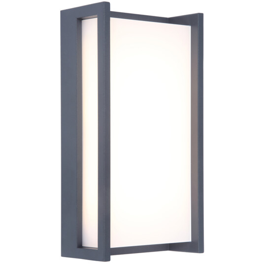LUTEC ARCHITECTURAL QUBO VEGGHENGT LAMPE 110MM MØRK GRÅ