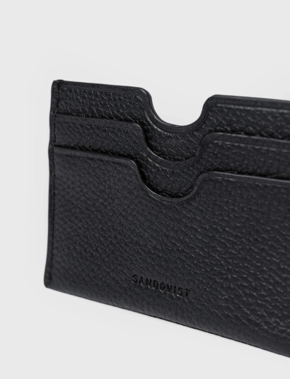 SANDQVIST Leather Card Case Multi Slot - Black - ONE SIZE