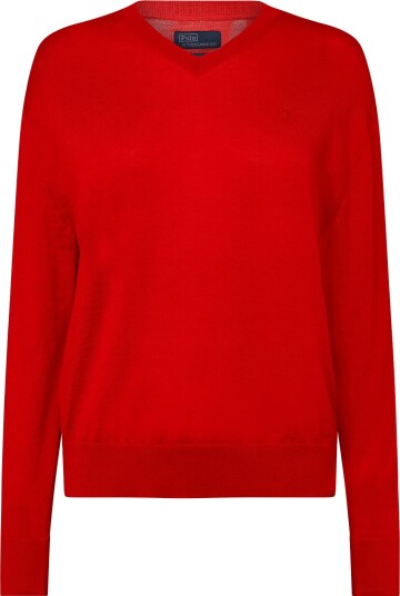 Polo Ralph Lauren Wool V Neck Sweater Red M
