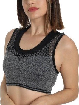sassa BH Breathable Sports Bra Grå/Svart X Large Dame