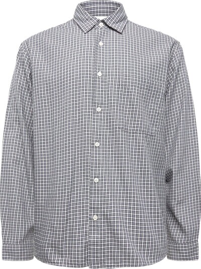 Garment Project Relaxed Ls Shirt Navy Check NAVY XXL