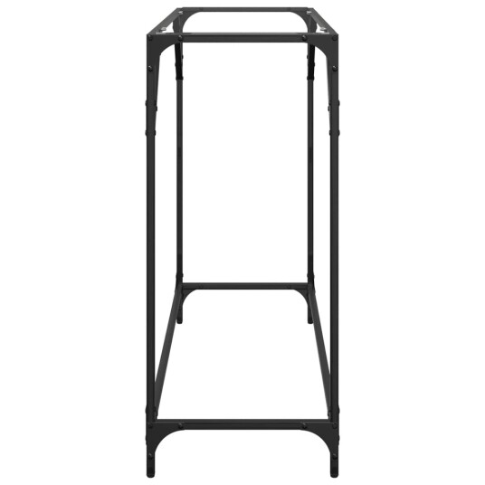 Konsollbord med gjennomsiktig glassplate 98x35x81 cm stål 846020