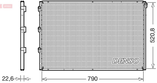 Kondensator, klimaanlegg DENSO DCN99078
