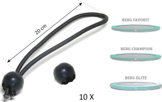 BERG Toys Elastikkstrikker Beskyttelseskant (10x) Elastic Band For Padding BERG Toys Elastikkstrikker Beskyttelseskant (10x) Elastic Band For Padding