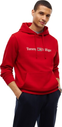 Tommy Hilfiger Rwb Graphic Reg Fleece Hoodie Red XXL