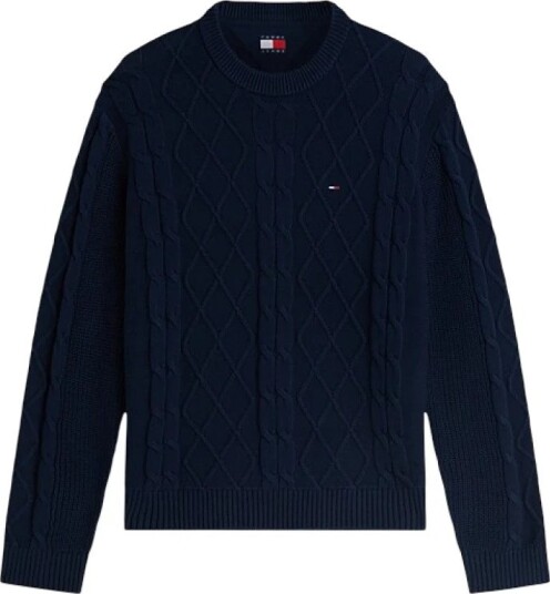 Tommy Jeans Tjm Reg Cable Knit Sweater Navy S