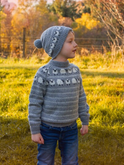 ULLAN genser & lue mini grå ULLAN genser & lue mini grå