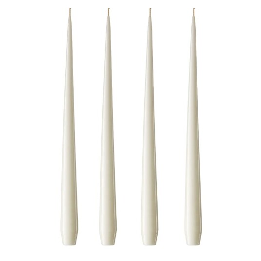Ester & Erik lys32 cm 4-stk. Ivory Lakkert
