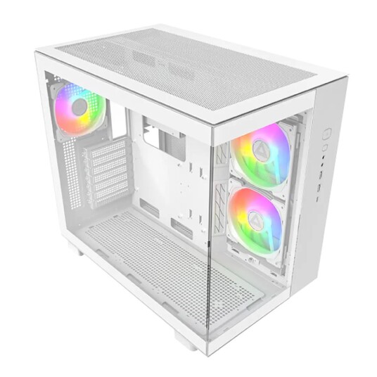Montech KING 65 Pro Miditower Kabinet Hvit med USB 3.2 og Vannkjøling