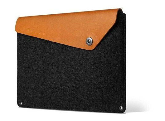 Mujjo Sleeve 12 "- Premium Case for MacBook with details of genuine leather
