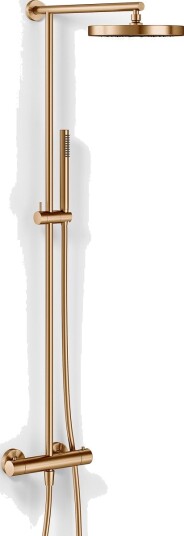 Semplice SRL10 Termostatsett XL Rain Delux Ø24 M/Easyclean PVD Børstet Kobber Dusjsett