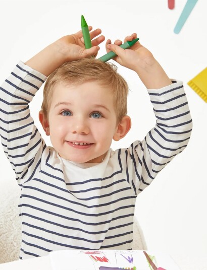 Janod Wax Crayons Blue