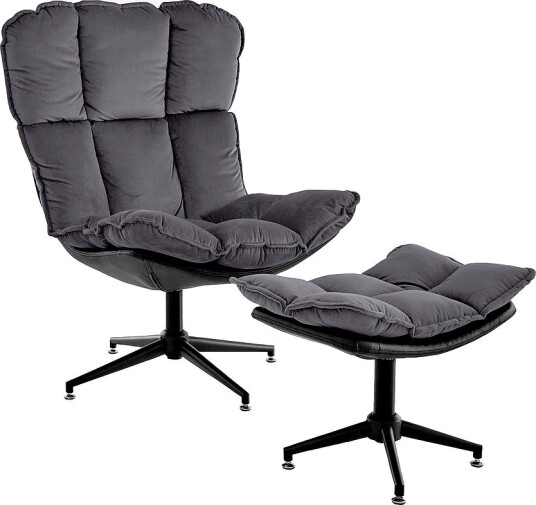 Loft24Lenestol med krakk PilouGråLenestolerFra Homeroom