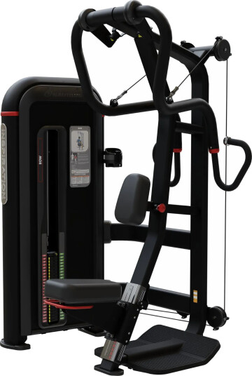 Nautilus Inspiration Vertical Row ryggmaskin sort med 109 kg vektmagasin