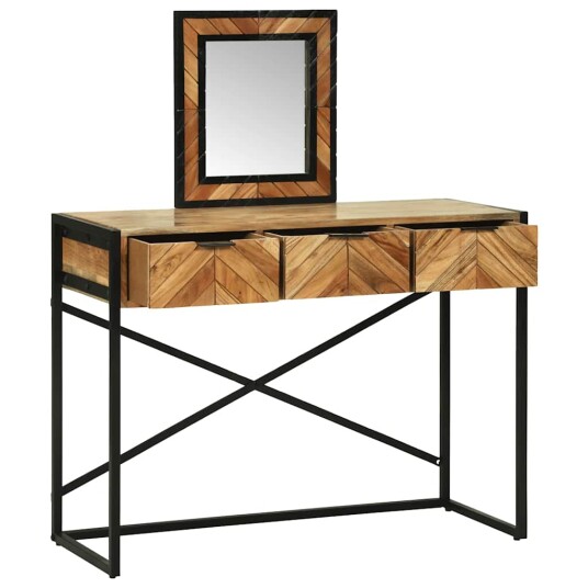 Dressingbord med speil 100x40x120 cm Solid Tre Akasietre Dressingbord med speil 100x40x120 cm Solid Tre Akasietre