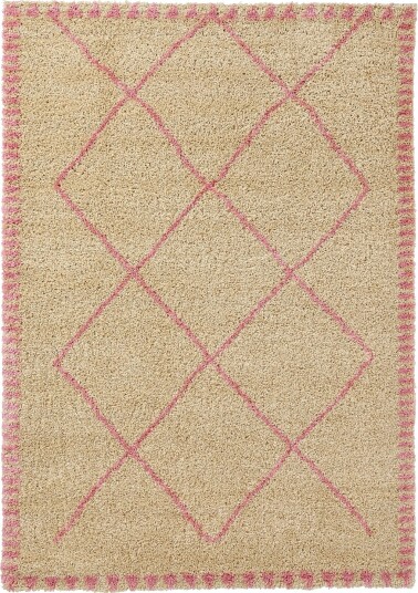 Ryetepper Tiznit beige/rosa Størrelse: 160 x 230 cm