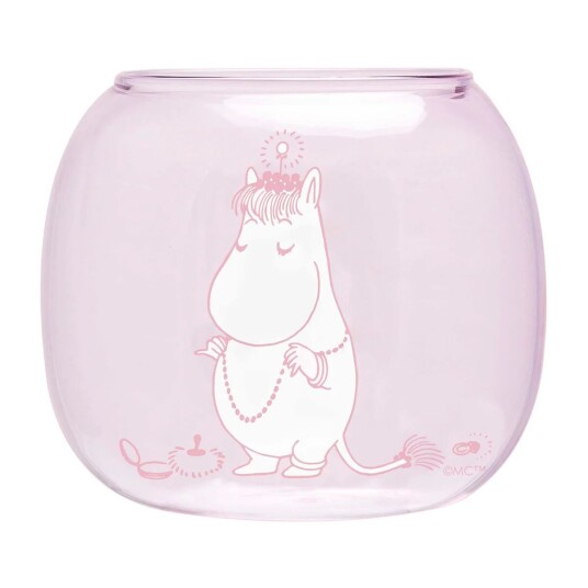 Muurla Snorkfrøken lyslykt/skål Ø 9 cm Pink