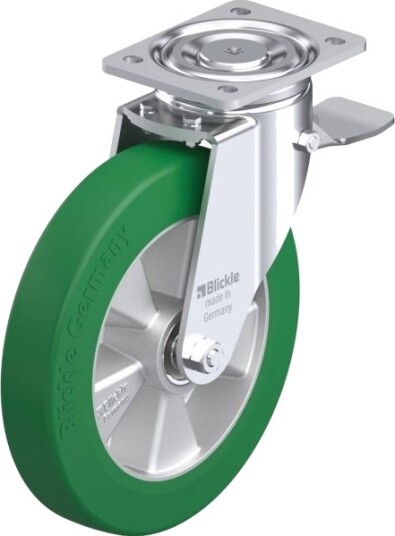 Blickle 612952 Lh-Alst 250K-St Styrehjul Med Brems, Hjuldiameter 250 Mm, Bæreevne (Maks.) 850 Kg - 1 Stk