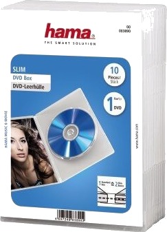Hama DVD-Boks Slim Transparent 10-pk Hama DVD-Boks Slim Transparent 10-pk