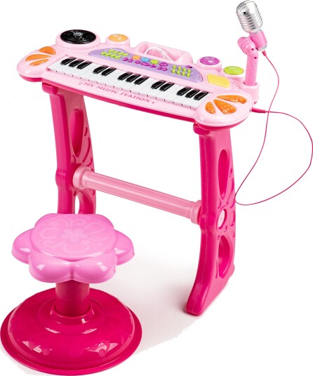 Keyboard piano med mikrofon mp3 Rosa