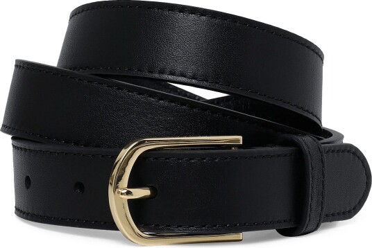 Lauren Ralph Lauren | Rounded Buckle Leather Skinny Belt | L Lauren Ralph Lauren | Rounded Buckle Leather Skinny Belt | L