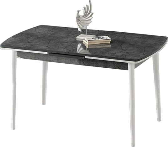 Valric Spisebord 132 cm Rektangulær - Antrasitt/Hvit