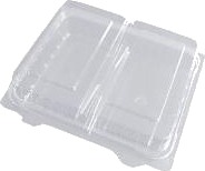 Smørrebrødsbakke 2 Rum L160xb140xh50mm Rpet Klar,44 Stk/Pk