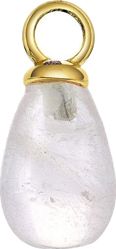 Sandra Lyng X Pan Jewelry Crystal Clear charms i 925 forgylt sølv med bergkrystall