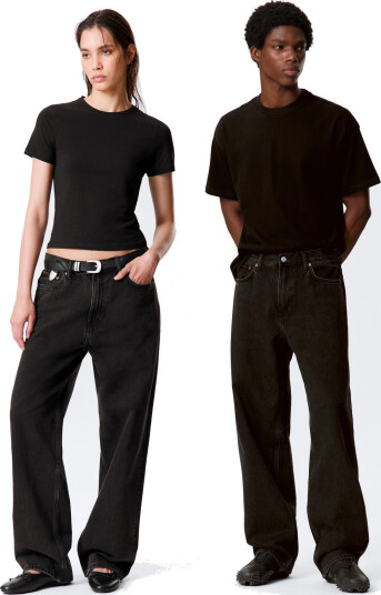 Weekday Galaxy Loose Straight Leg Jeans Black 31 x 34 Weekday Galaxy Loose Straight Leg Jeans Black 31 x 34