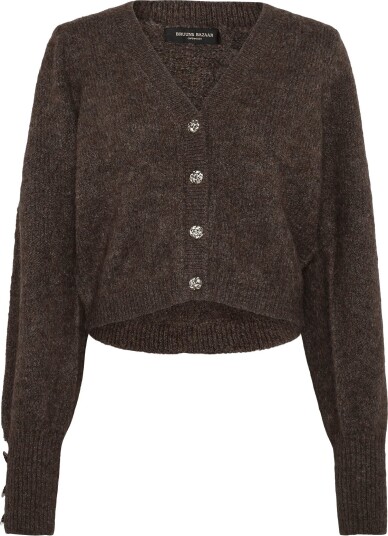 Bruuns Bazaar Syringabrushedbbkrista Knit Cardiga DARK BROWN XS Bruuns Bazaar Syringabrushedbbkrista Knit Cardiga DARK BROWN XS