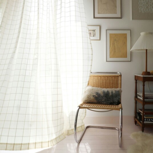 Mimou Selma Gardin Dobbel Bredde Natur 290x250 cm